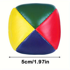 6pcs Multicolor PU Circus Juggling Balls with 4 Panels Designs