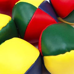 6pcs Multicolor PU Circus Juggling Balls with 4 Panels Designs