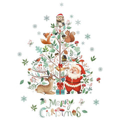 Christmas Santa Window Clings Holiday Decor Stickers