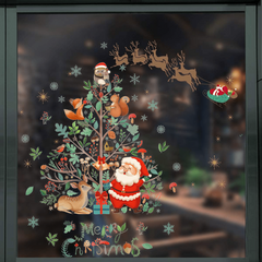 Christmas Santa Window Clings Holiday Decor Stickers