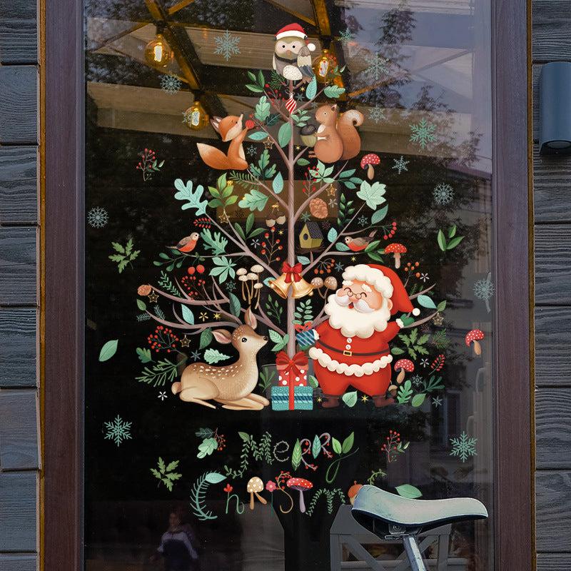 Christmas Santa Window Clings Holiday Decor Stickers