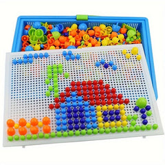 296-Piece DIY Mosaic Puzzle Building Blocks Set