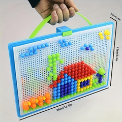 296-Piece DIY Mosaic Puzzle Building Blocks Set