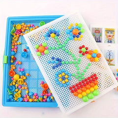 296-Piece DIY Mosaic Puzzle Building Blocks Set