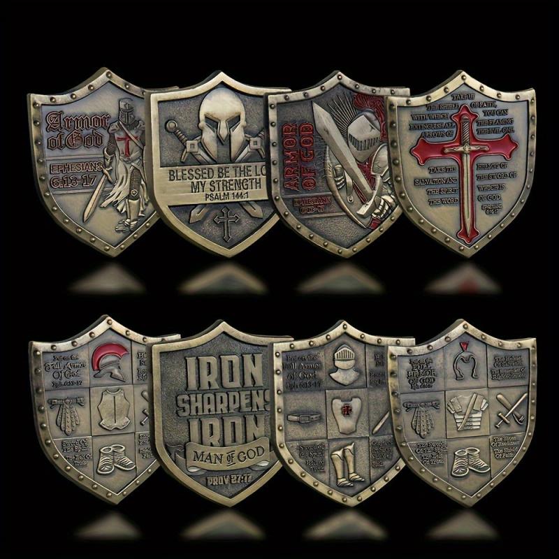 4pcs Army Of God Shields Military Collection Badges Fencing Equipment