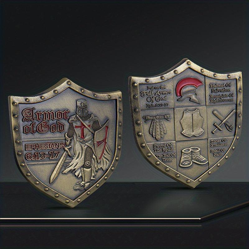4pcs Army Of God Shields Military Collection Badges Fencing Equipment