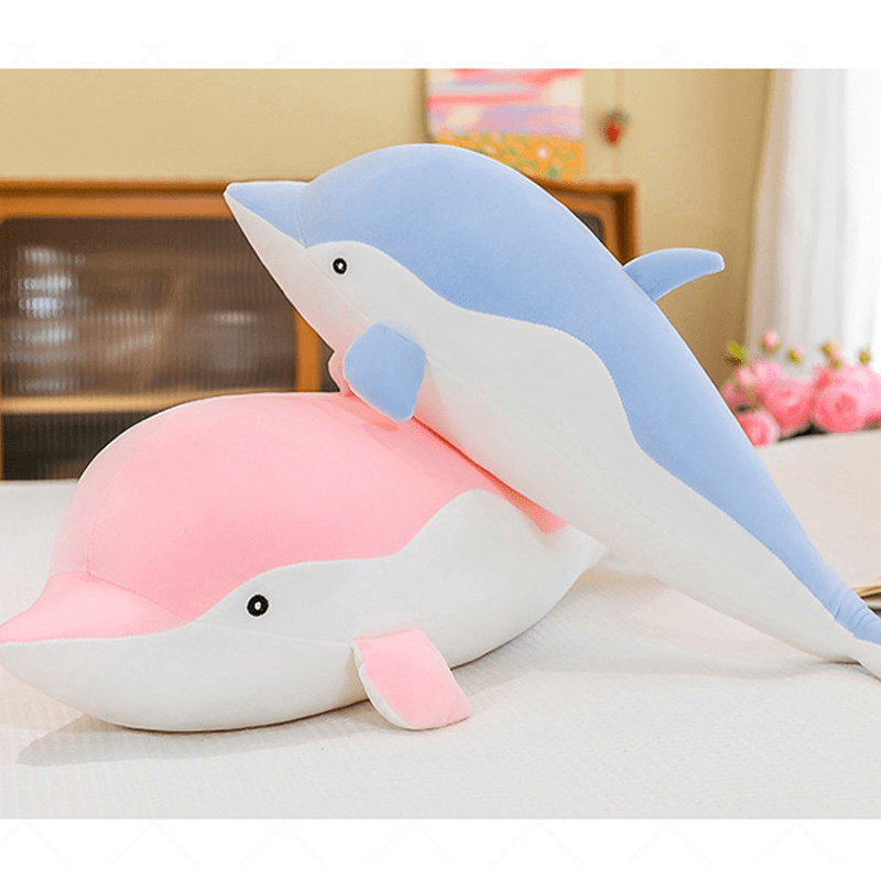 Long Plush Toy Dolphin Doll Soft Dolphin Pillow Gift