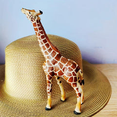 Ultra Realistic Giraffe Family Figures Plastic Animal Toys