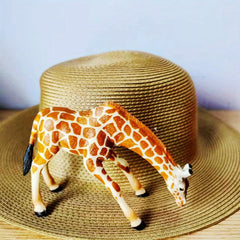 Ultra Realistic Giraffe Family Figures Plastic Animal Toys