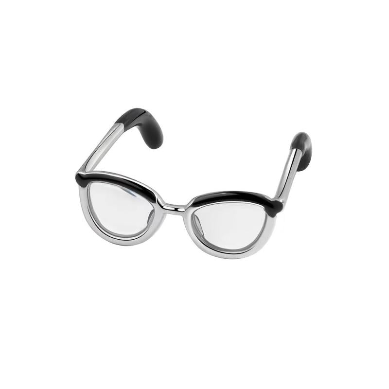 2pcs Creative Toy Eyewear Ring Adjustable Enamel Coloring Ring