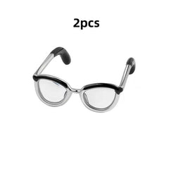 2pcs Creative Toy Eyewear Ring Adjustable Enamel Coloring Ring