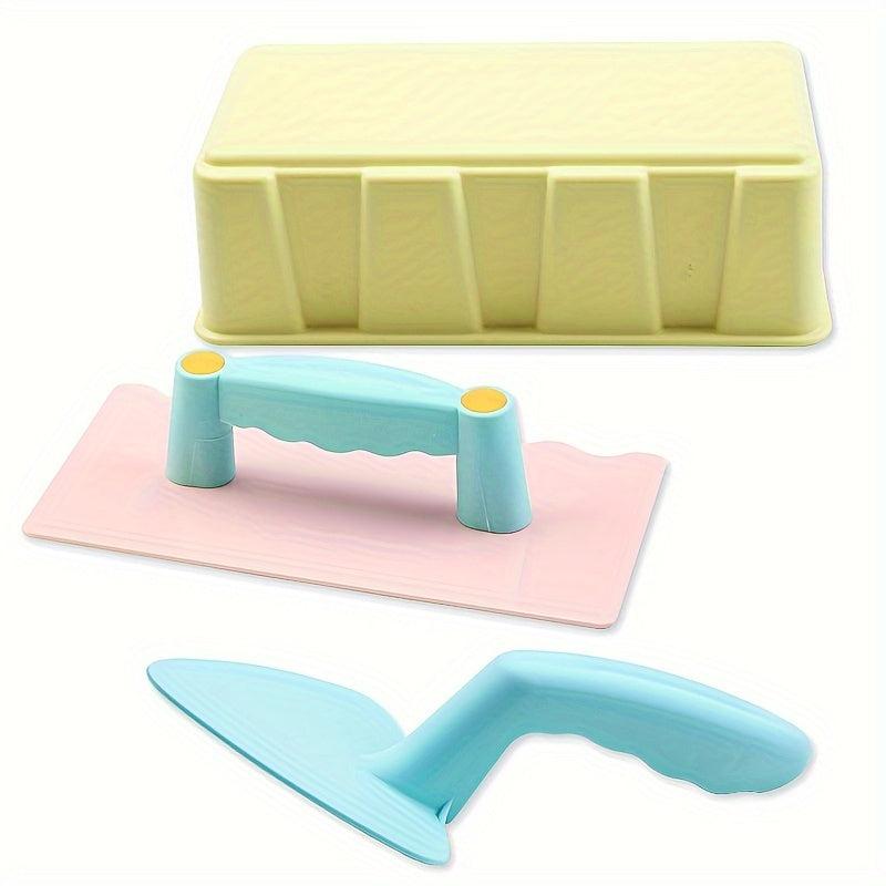 3pcs Snow Toy Beach Sand Fun Brick Maker Sand Castle Mold Toy Gift