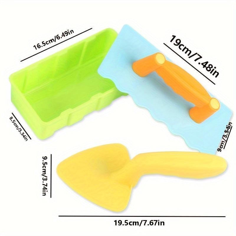 3pcs Snow Toy Beach Sand Fun Brick Maker Sand Castle Mold Toy Gift