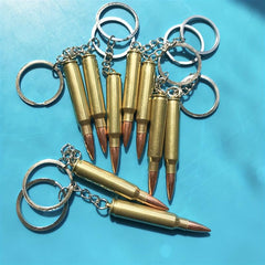 M16 Copper Cartridge Case Keychain & Pendant Necklace