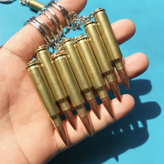 M16 Copper Cartridge Case Keychain & Pendant Necklace