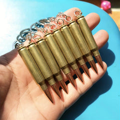 M16 Copper Cartridge Case Keychain & Pendant Necklace