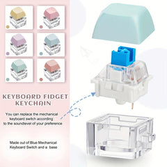 Finger Keyboard Toy Keychain Stress Relief