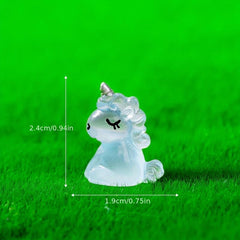 6pcs Unicorns Luminous Micro Landscape DIY Decorations