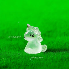 6pcs Unicorns Luminous Micro Landscape DIY Decorations