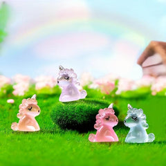 6pcs Unicorns Luminous Micro Landscape DIY Decorations
