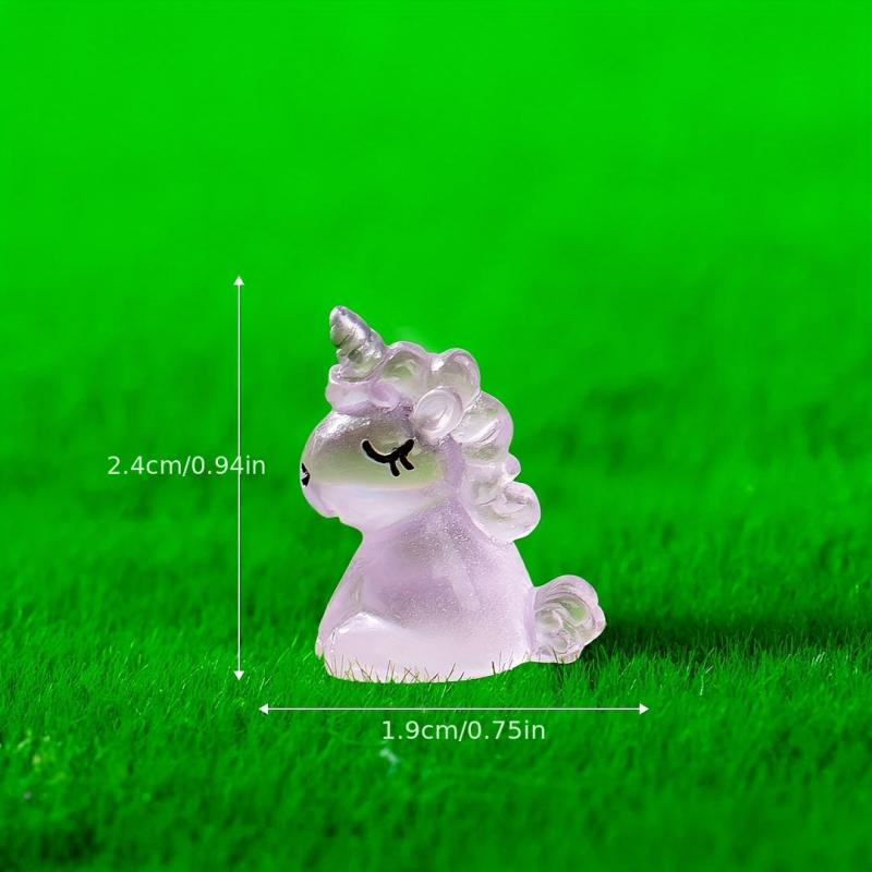 6pcs Unicorns Luminous Micro Landscape DIY Decorations