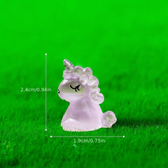 6pcs Unicorns Luminous Micro Landscape DIY Decorations