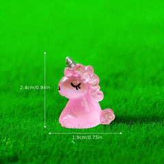 6pcs Unicorns Luminous Micro Landscape DIY Decorations