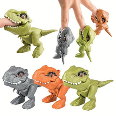 Dino Finger Puppet Toy Tyrannosaurus Model w/ Movable Joint