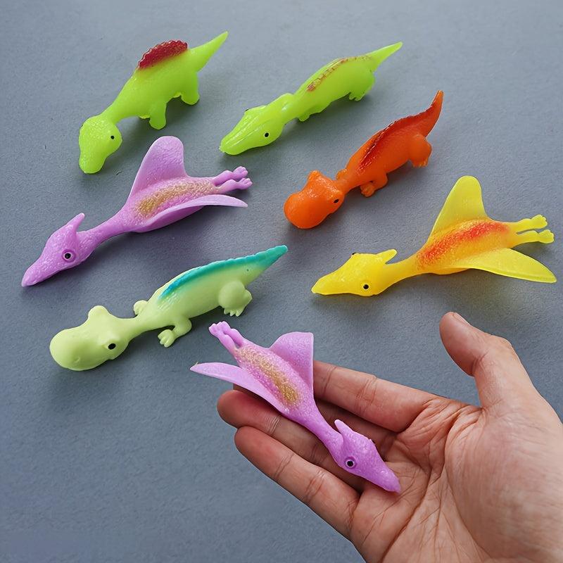 Dinosaur Finger Slingshot Toy Set - Stress Relief Fun & Practice Toys