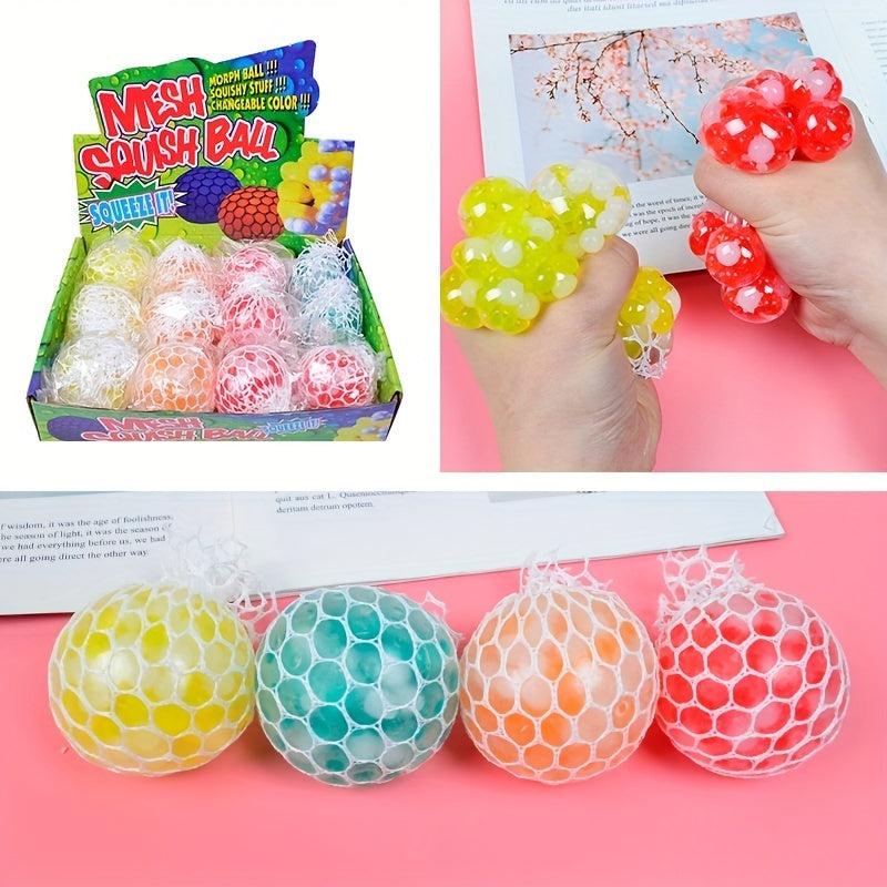 Mesh Soft Ball Beads Squeeze Ball Sensory Calm Focus Stress Relief