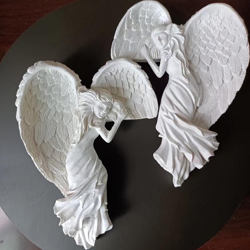 Angel Wings Hanging Ornament Outdoor Door Frame Decoration Pendant Resin