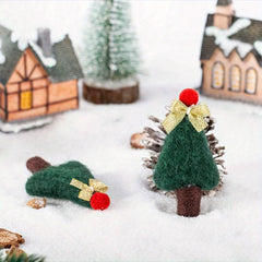 Golden Bow Christmas Tree Ornaments Scene Decoration
