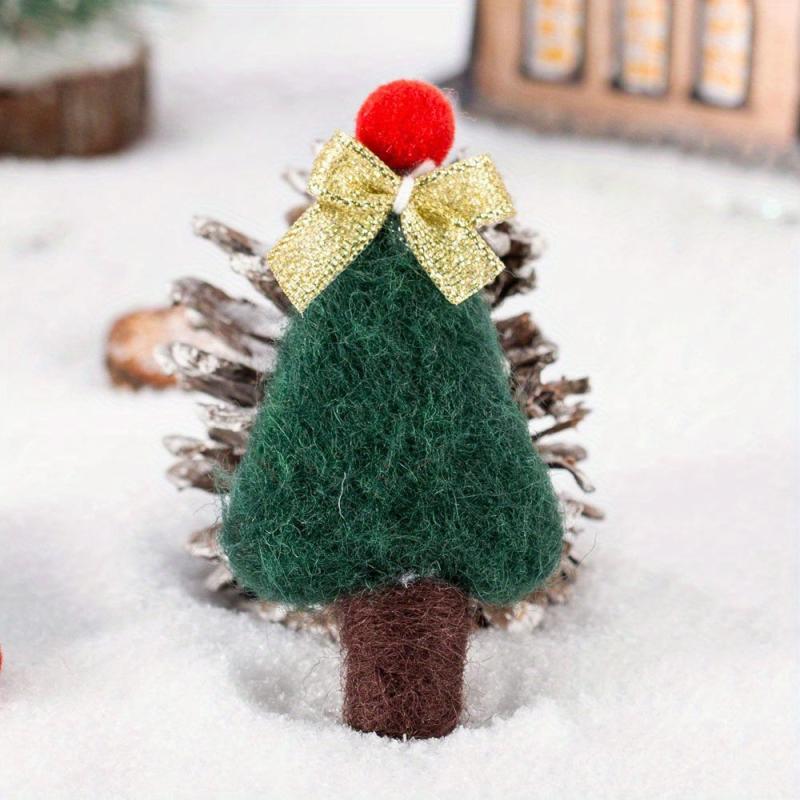 Golden Bow Christmas Tree Ornaments Scene Decoration
