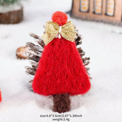 Golden Bow Christmas Tree Ornaments Scene Decoration