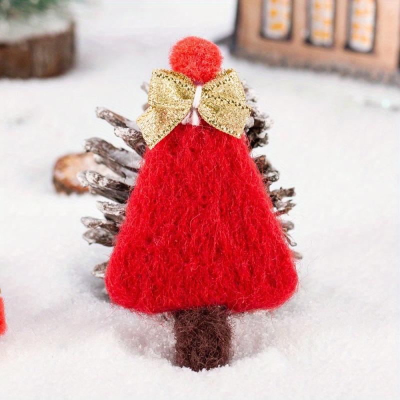 Golden Bow Christmas Tree Ornaments Scene Decoration