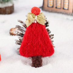 Golden Bow Christmas Tree Ornaments Scene Decoration