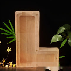 Wooden Letter Piggy Bank Wedding Decoration English Crafts Home Decor