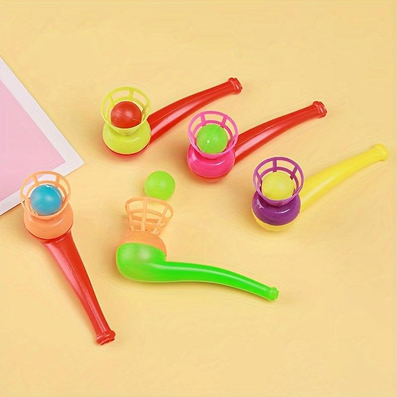 10pcs Pipe-shaped Floating Blowing Balls for Kids Parties, Christmas, Halloween