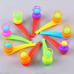 10pcs Pipe-shaped Floating Blowing Balls for Kids Parties, Christmas, Halloween