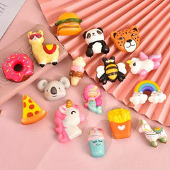 Slow Rebound Animal Toy Sticker Refrigerator Mermaid Horse French Fries