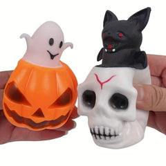 Halloween Pumpkin Bat Skull Ghost Decompressing Toy - Tricky Horror Vent Toy