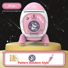 Kids' Space Rocket Piggy Bank Toy for Saving Money