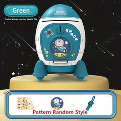 Kids' Space Rocket Piggy Bank Toy for Saving Money