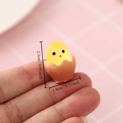 2/4/6pcs Shelled Egg Glow in the Dark DIY Resin Crafts Luminous Toy Decor