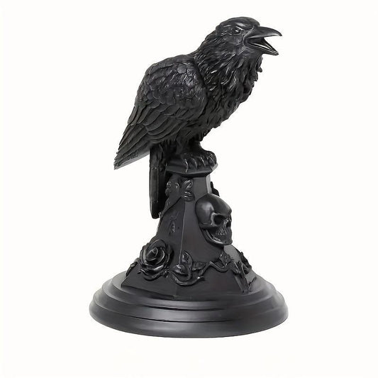 Halloween Gothic Crow Shape Resin Candle Holder