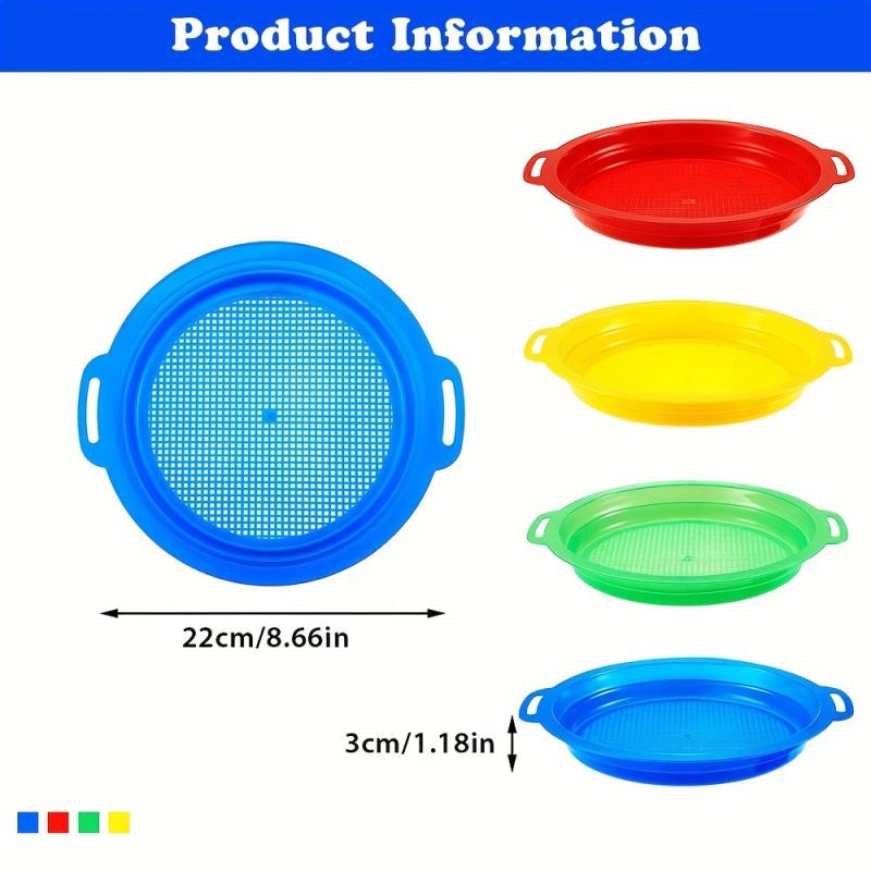 1pc Sand Sifters Sieves 8 6inch Beach Sifters For Green Red Yellow