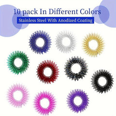 10 Pcs Acupressure Rings Stress Relief Fidget Toy
