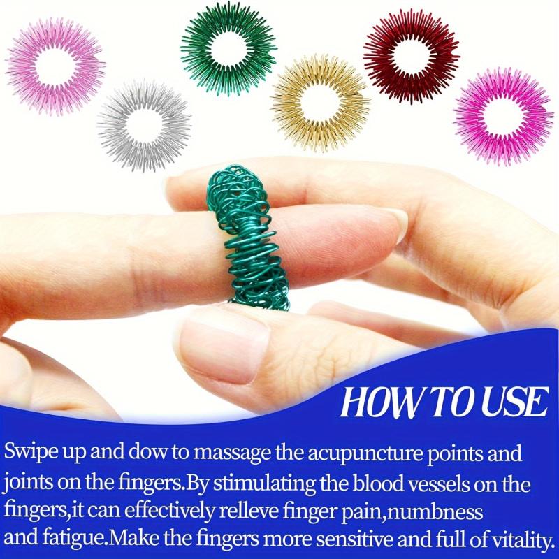 10 Pcs Acupressure Rings Stress Relief Fidget Toy