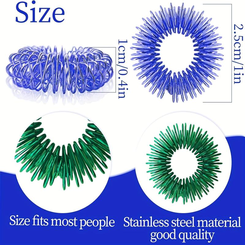 10 Pcs Acupressure Rings Stress Relief Fidget Toy