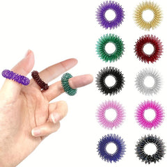 10 Pcs Acupressure Rings Stress Relief Fidget Toy